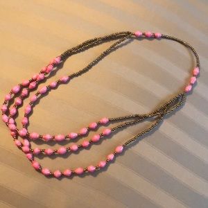 Handmade paper bead necklace